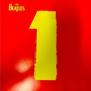 The Beatles Vinyl record. “One.” There are two pieces of records in it.